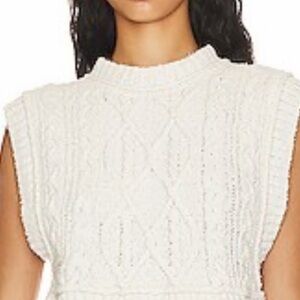 Free People Rowen Cable Knit Sweater Vest NWT!